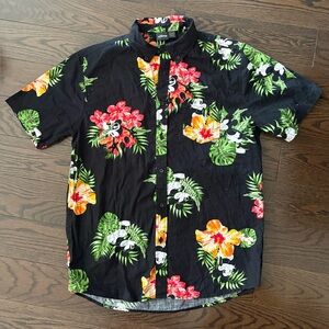 Disney Mickey Mouse Aloha Hawaiian Shirt Sleeve Shirt